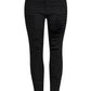 LW Plus-Size Mid Waist High Stretchy Ripped Solid Skinny Jeans