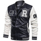 Marquis Autumn - Leather Baseball Bomber Jacket