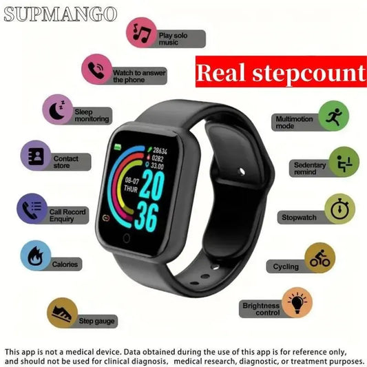 Customized True Pedometer Chip Multifunctional Smart Watch Bluetooth Connected Phone Music Fitness Sports Bracelet