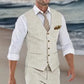 The Houndsman - Beige Linen Suit Vest