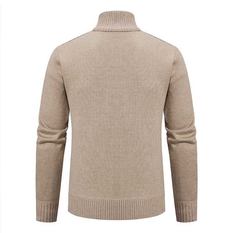 2023 autumn and winter new cashmere padded warm casual men's knitted sweater coat