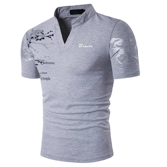 Men's Graphic-Print Polo T-Shirt