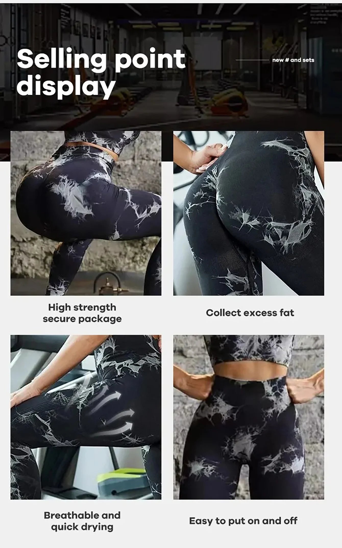 New Tie Dye Yoga Pants Sport Leggings Women Seamless High Waist Push Up Woman Tights Fitness Workout Leggins Gym Clothing