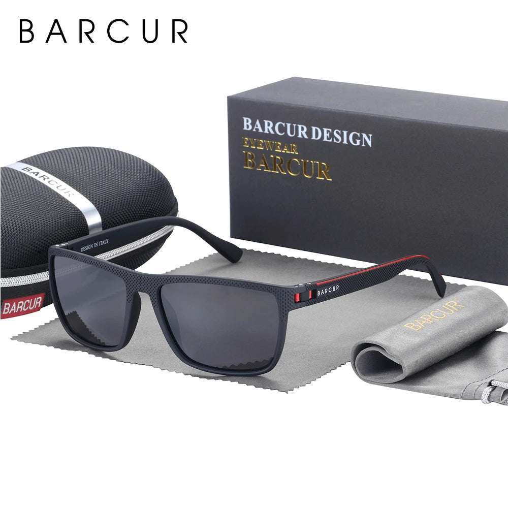 BARCUR Sports Sunglasses for Men Polarized FishingTravel TR90 Light Weight Sun Glasses Women Eyewear Accessory Oculos