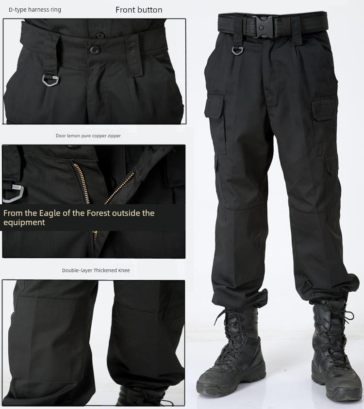 Loose Men's Spring, Autumn and Winter Casual Thick Outdoor Pants