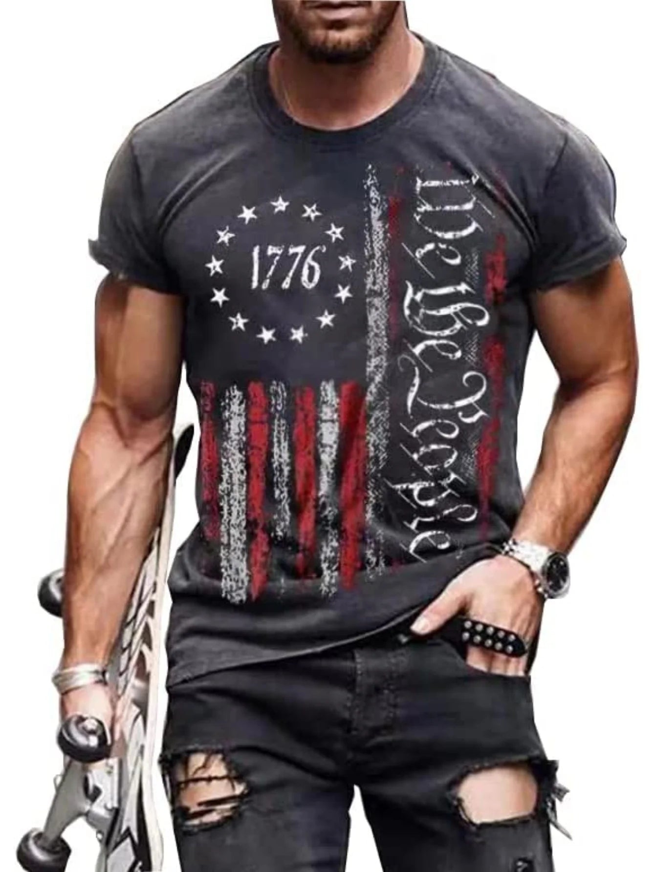 Fast Fashion - Stars and Stripes Graphic T-Shirts