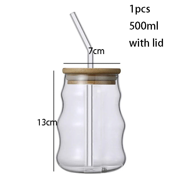 Mali Cups - Striped Exotic Mason Jar Cup w/ Lid & Straw