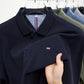 Men's Long Sleeve Casual Embroidered Polo