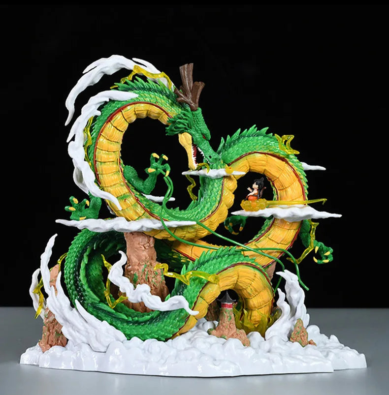 24cm Dragon Ball Anime Figure Shenron Figure Goku And Shenron Figurine Model Pvc Statue Doll Collection Room Toy Gifts