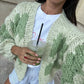 Mali Autumn - Patchwork Knitted Cardigan