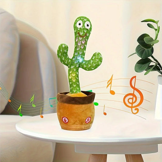 Talking Cactus Toy Dancing Cactus Baby Toy with Lighting Singing Mimicking Cactus Baby Toys Repeat What You Say Cactus Record