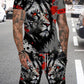 Fast Fashion - Lion Print Shirt & Shorts 2pc Set