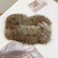 1PC Autumn and Winter New Real Rabbit Hair Band Hair Hoop Women's Warm Fur Fur Hat Vintage Wide Edge Plush Headband Warm Hat