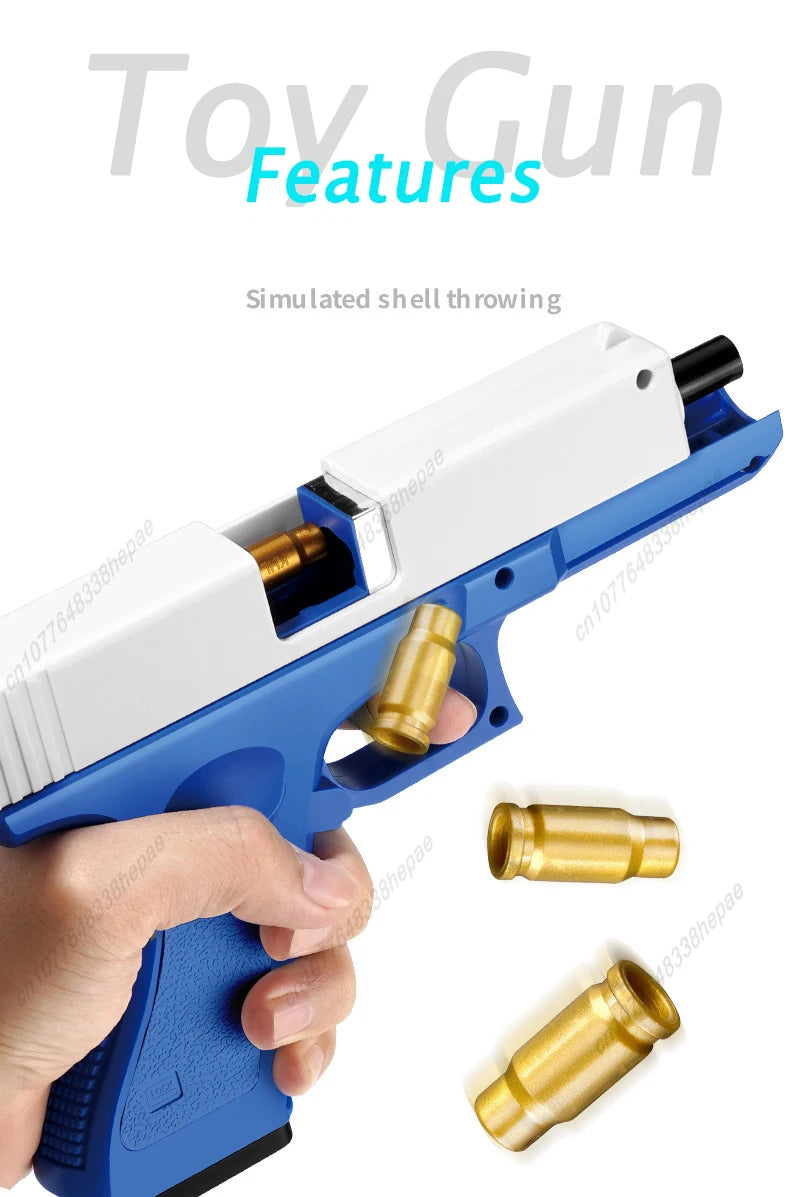 Toy Gun Pistol Soft Bullet M1911 Shell Ejected Foam Darts Blaster Manual Airsoft Weapon with Silencer For Kids Adults