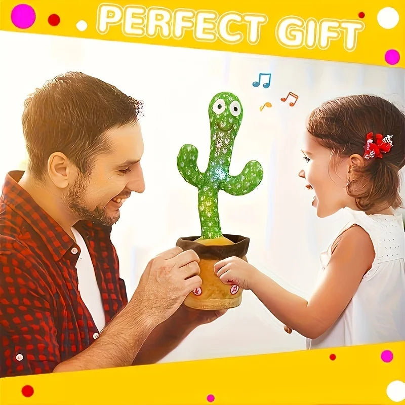 Talking Cactus Toy Dancing Cactus Baby Toy with Lighting Singing Mimicking Cactus Baby Toys Repeat What You Say Cactus Record