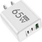 65W Lightning 3-Port Adapter - Charging Box/Plug (1 USB-A Port, 2 USB-C Ports)
