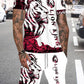 Fast Fashion - Lion Print Shirt & Shorts 2pc Set