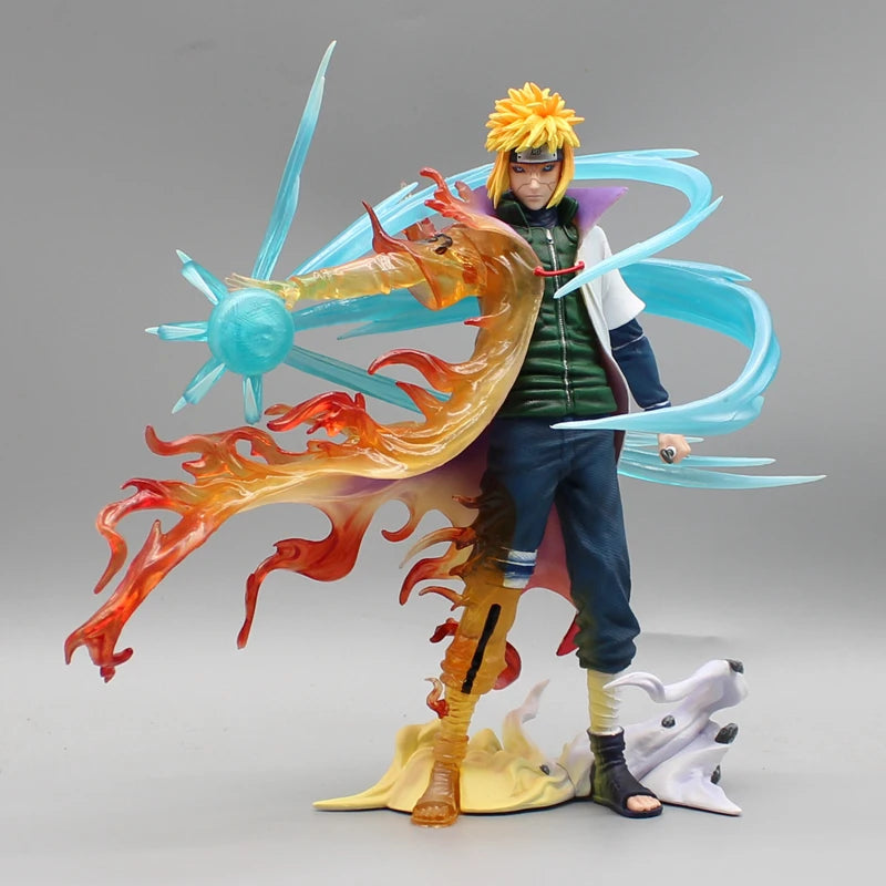 26cm Naruto Figures Namikaze Minato Anime Figures Gk Pvc Statue Action Figurine Rasengan Desk Decoration Model Kids Toys Gift