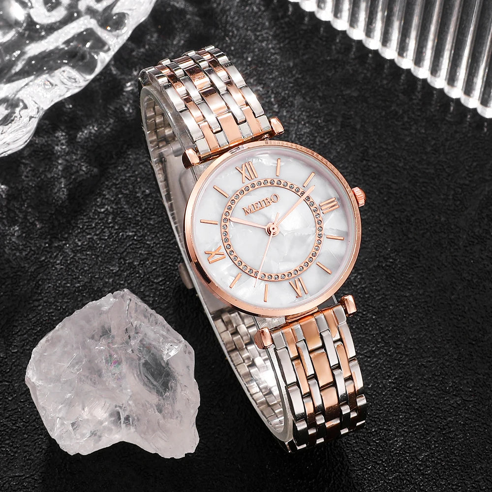 Womens Luxury Crystal Women Bracelet Watches Top Brand Fashion Diamond Ladies Quartz Watch Steel Female Wristwatch