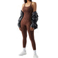 Bodycon Jumpsuit Women Full Seasons Casual Fitness Sporty Playsuit Sleeveless Slim Activewear All In One Jumpsuit Clothing Lady