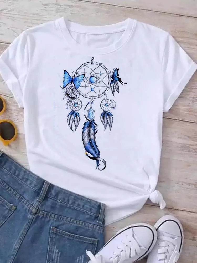 Y2K Dreamcatcher Graphic T-Shirts - Women's