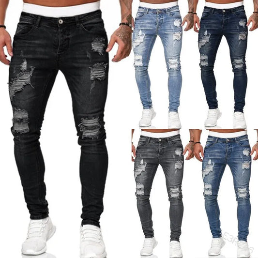 Y2K Vintage Ripped Denim Skinny Jeans