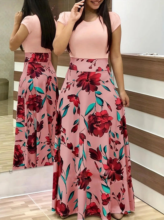 Fast Fashion - Women's Pink Rose Dress