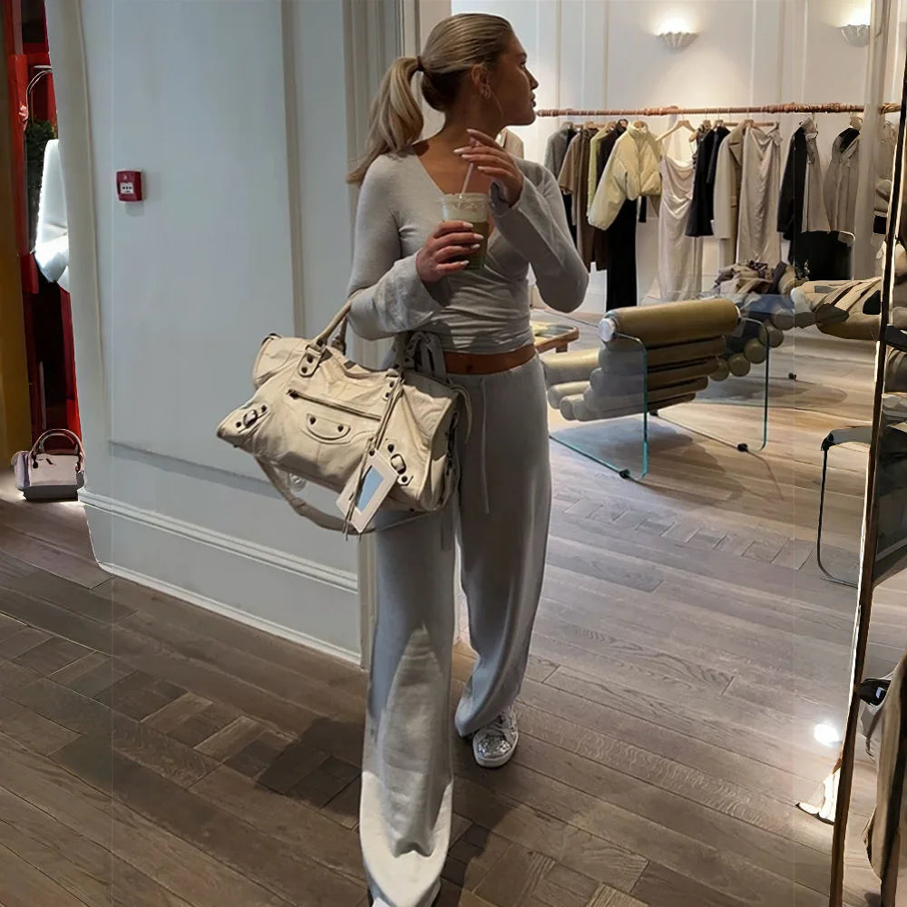 Malinova Autumn - High Waist 2pc Drawstring Set