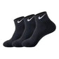Nike Unisex White-Black 3-Pair Socks