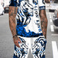 Fast Fashion - Lion Print Shirt & Shorts 2pc Set