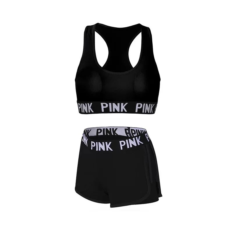 PINK 2pc Tank and Shorts Workout Set