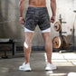 Running Shorts Men Gym Sports Shorts 2 In 1 Quick Dry Workout Training Gym Fitness Jogging Short Pants Summer Men Shorts