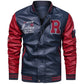 Marquis Autumn - Leather Baseball Bomber Jacket