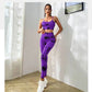 Tie Dye Yoga Women's Tracksuit Fitness Yoga Sets Sportswear Workout Bra+High Waist Leggings Gym Clothing Seamless Sports Suits