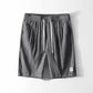 Lce Silk Shorts Men's Thin Sports Cropped Pants Loose Straight Leg Cool Breathable New Fashion Trend Casual XL-XXXL