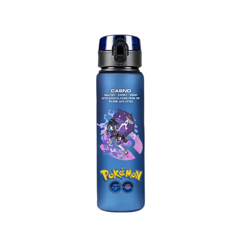 560ML Pokemon Water Cup Anime Portable Children's Cute Pikachu Gengar Plastic Outdoor Sports Large Capacity Water Bottle Gifts