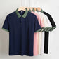 Men's Solid Color Casual Fashion Short Sleeved POLO Shirt Summer Comfortable Top