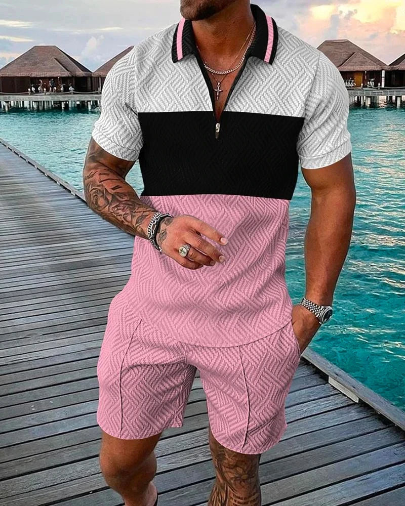 Men's Summer Polo + Shorts 2pc Set