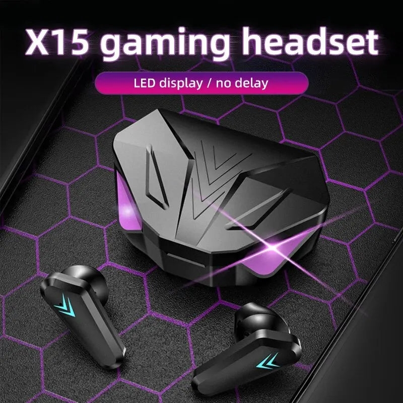 X15 TWS Gaming Earphone Wireless Bluetooth Earphone With Mic Bass Audio Sound 9D Stereo Music HiFi Headset For Gamer All Phones