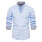 AIOPESON New Spring Cotton Blend Men's Oxford Shirt Long Sleeve Button Down Social Buinesss Casual Shirts for Men