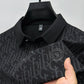 High end brand polo shirt short sleeved men's light luxury embossed top silk cool casual 2024 summer breathable lapel T-shirt