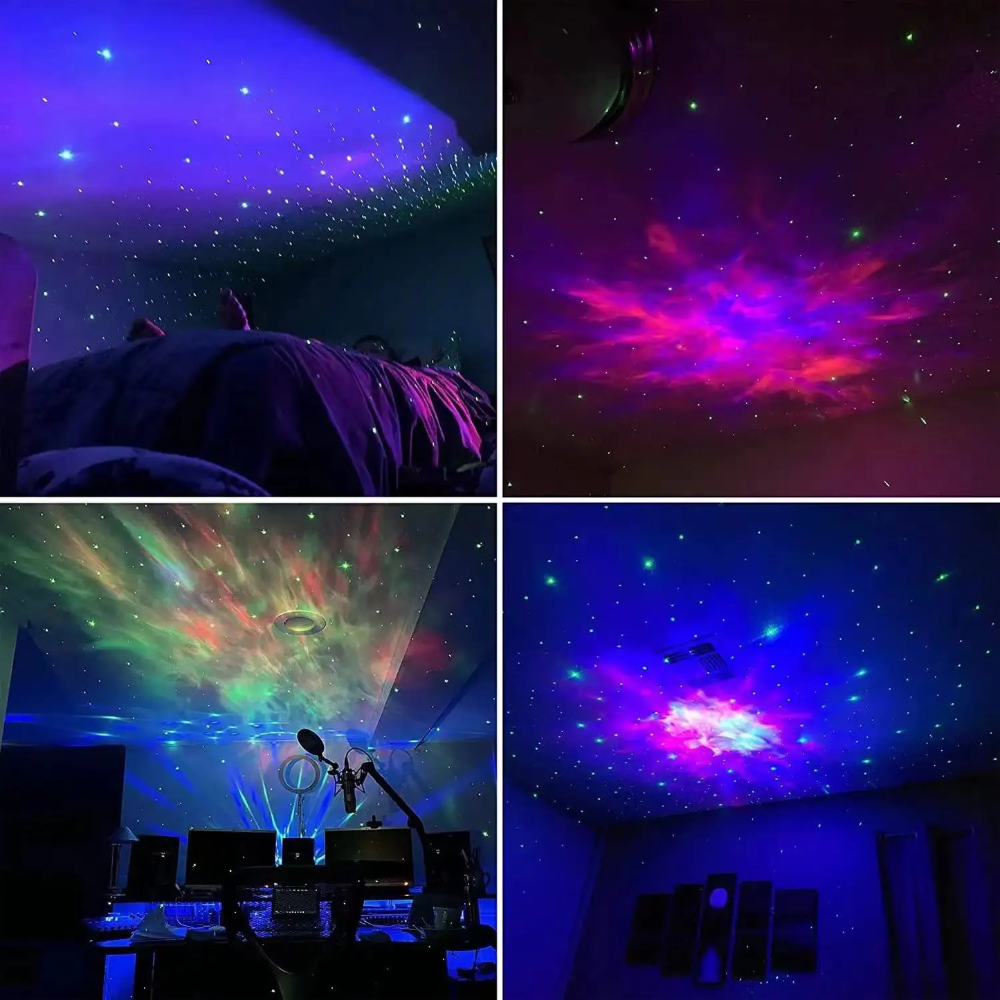 Rocket Astronaut LED Star Galaxies Projector Night Light Starry Sky Porjectors Lamp For Decoration Bedroom Room Decor Kids Gift