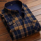 Men's Autumn Winter Casual Long Sleeve Plaid Shirt Thick Warm Men's Casual High Quality Soft Large Size Warm Shirt Tops 4XL