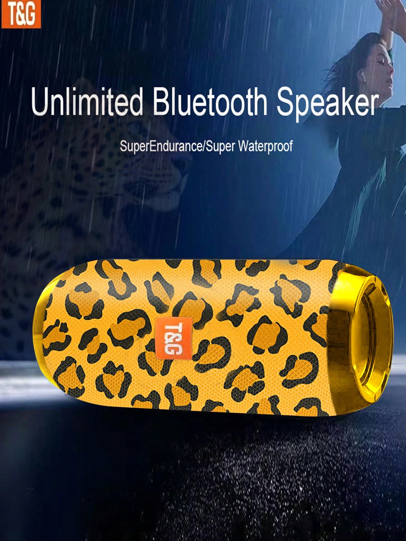 TG117 Portable Bluetooth Speaker Outdoor Wireless Woofer Free Call /FM/TF Card/USB Flash Drive Connect Mobile Phone/Tablet/TV