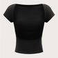 Y2K Women's O-Neck Backless T-Shirt