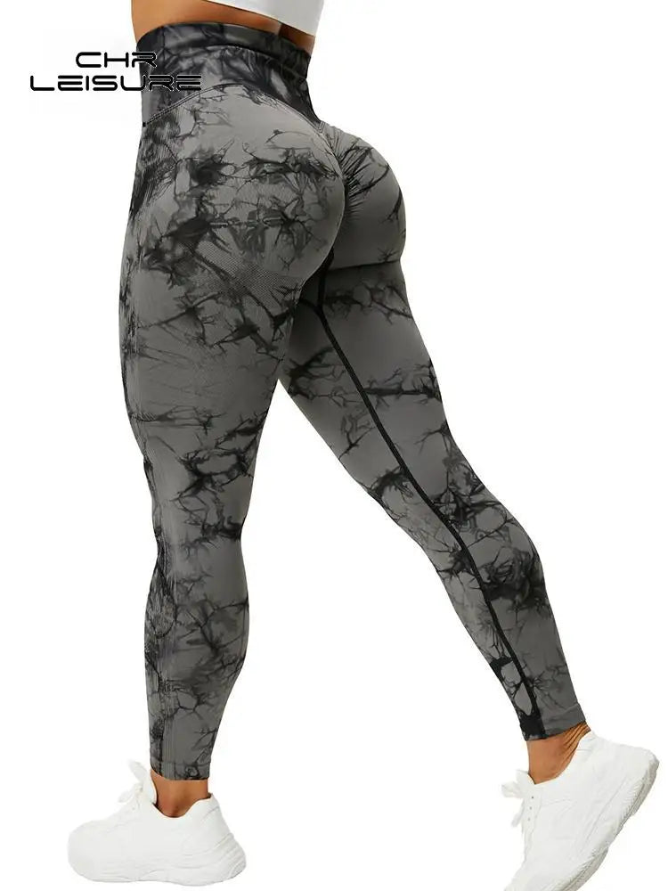 Y2K Women's Tie Die Push-Up Athletic Leggings