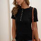 Fashion Silm Thin Casual round Neck Short Sleeves T-shirt