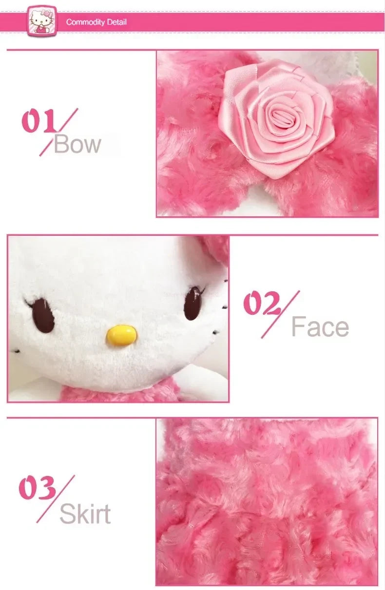 30cm Sanrio Hello Kitty Kawaii Rose My Melody Cartoon Anime Stuffed Animals Soft Plush Doll Companion Toy Children Birthday Gift