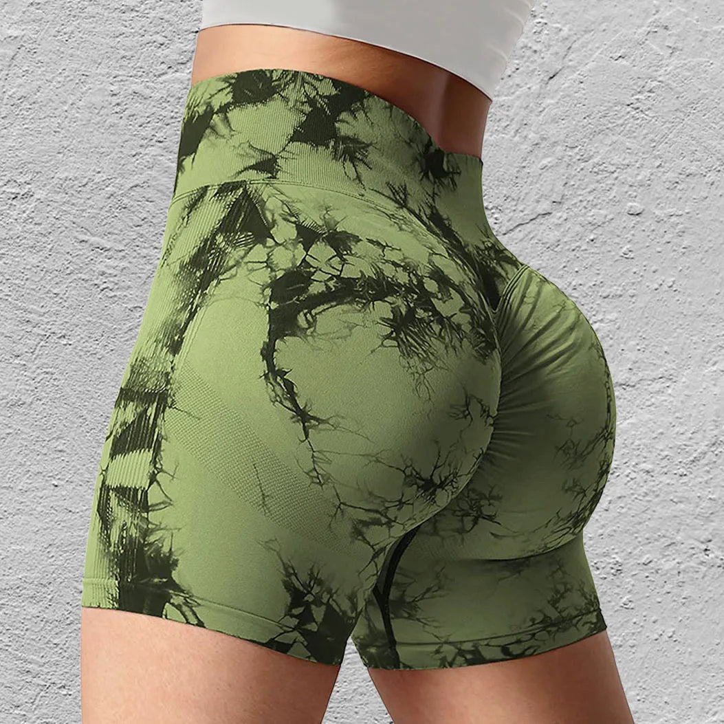 Seamless ZP Tie Dye Sport Shorts For Women