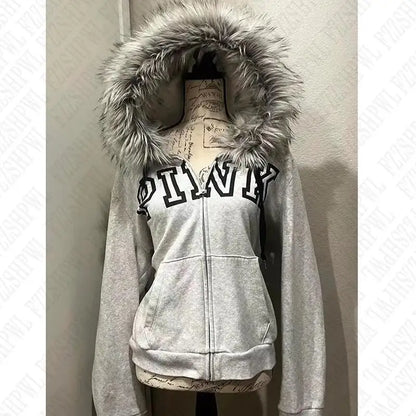 Mali Autumn - PINK Fur Fall Jacket